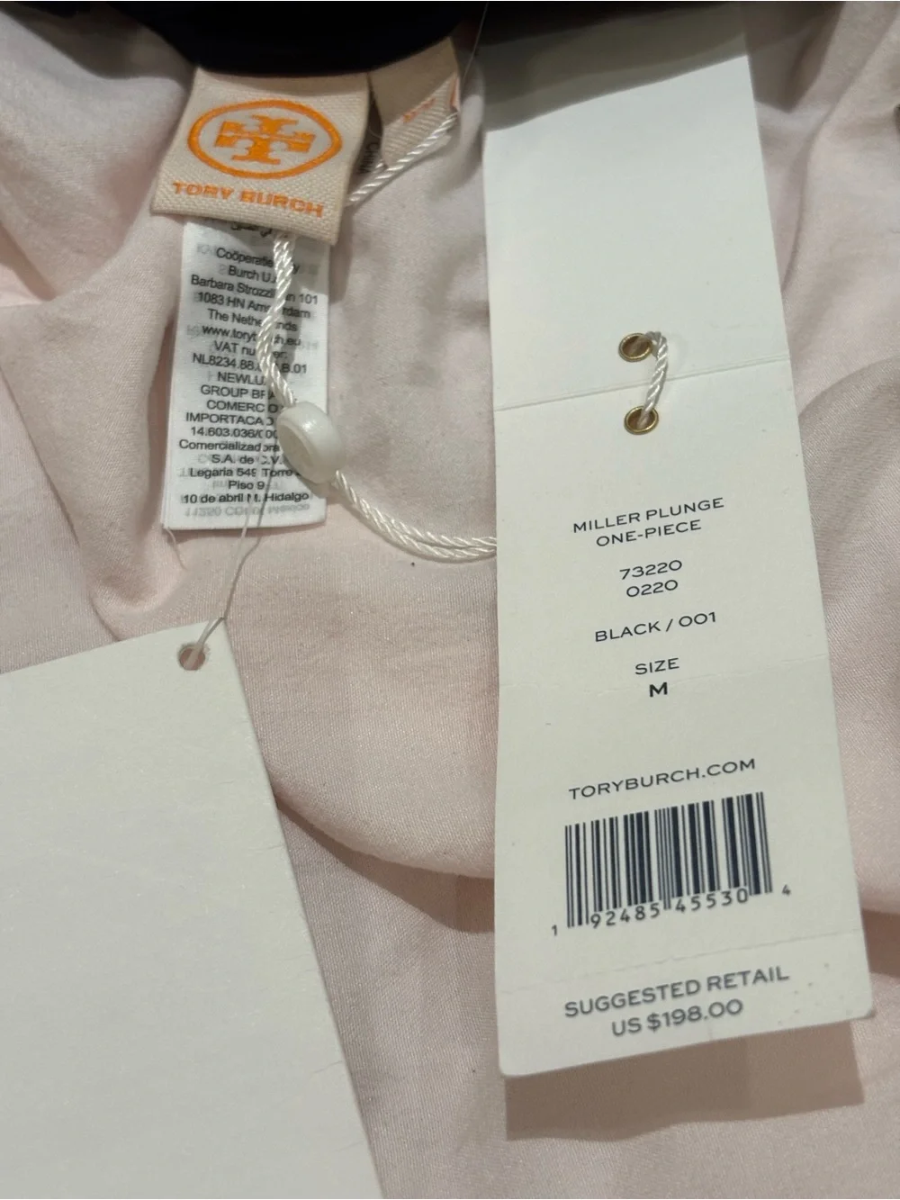 NWT Black One-Piece Swimsuit with Gold Buckle